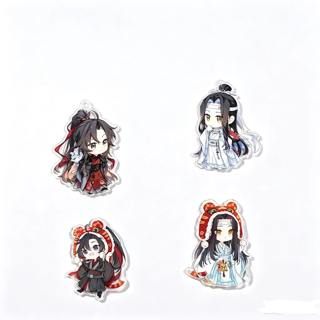 Anime Badge Tian Guan Ci Fu Mo Dao Zu Shi Cute Cartoon Acrylic Brooch Heaven Official’s Blessing Scum Villain Lapel Pins Jewelry