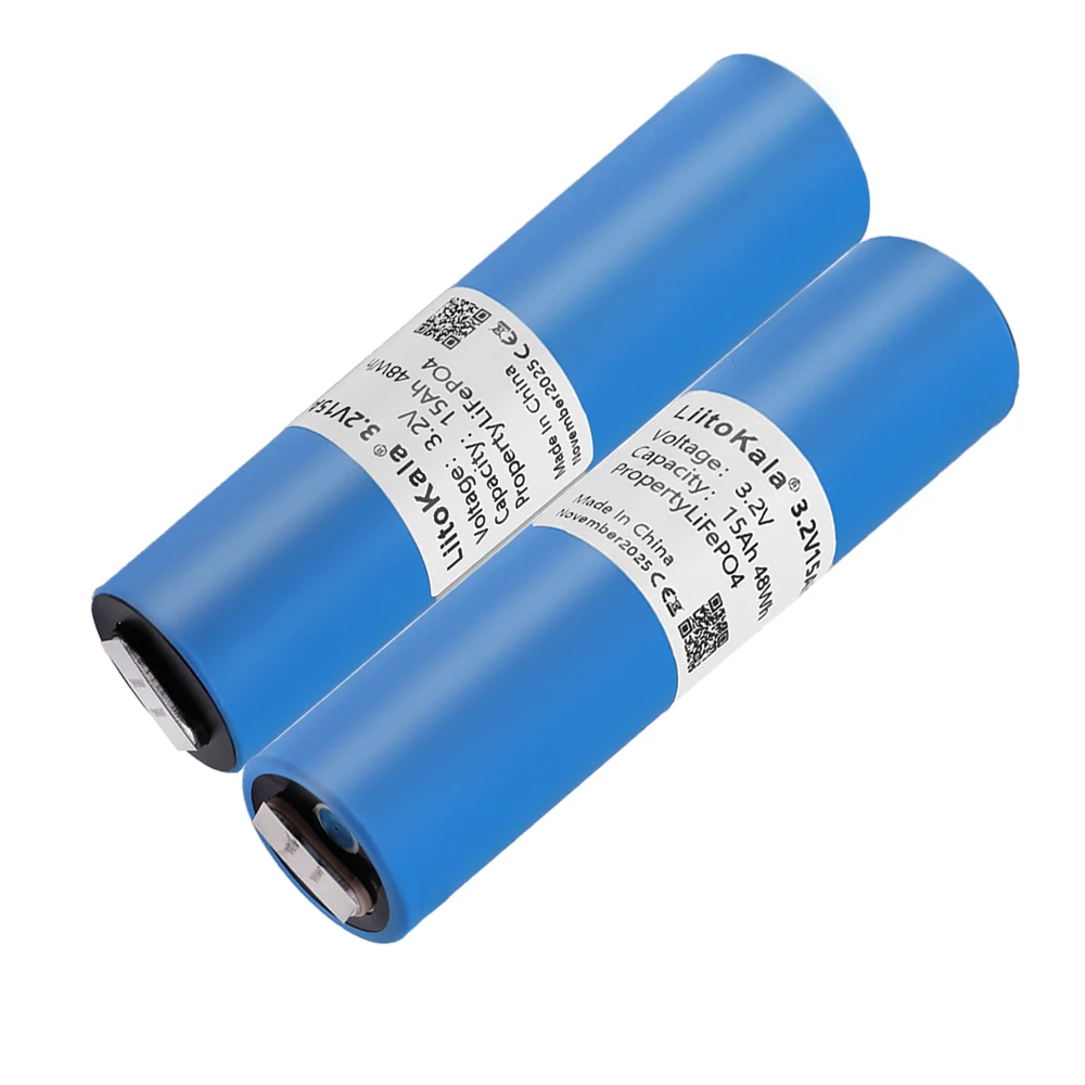 1-6pcs LiitoKala 33140 3.2v 15Ah lifepo4 lithium batteries 3.2V Cells for diy 12v 24v e bike e-scooter power tools Battery pack