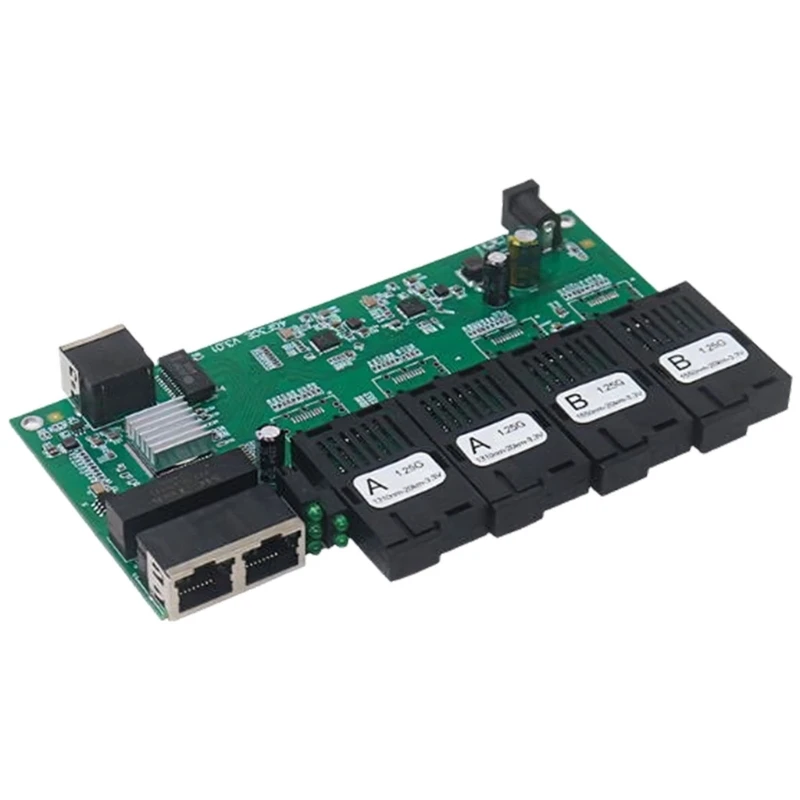 reliabled-gigabit-ethernet-fiber-converter-4-fiber-3-copper-port-single-mode-20km-transmission