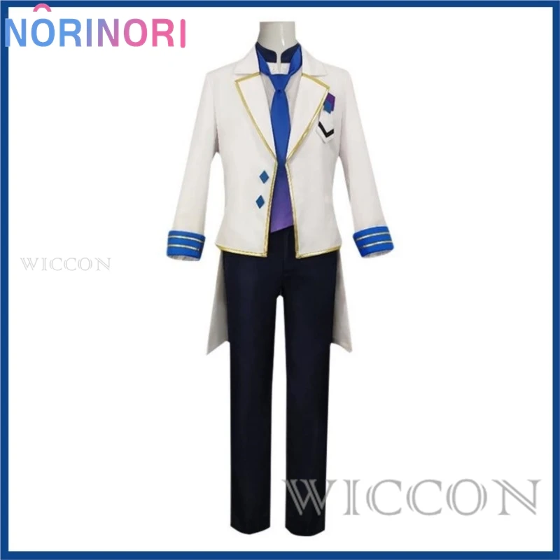 Anime Game Ensemble Stars! Hidaka Hokuto Cosplay Costume Wig Team Uniform Tailcoat Coat Adult Man Carnival Christmas Party Suit