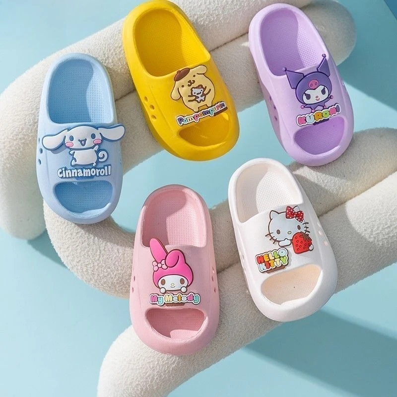 Cute Cartoon EVA Sandals Kawaii Skull Bow Design Summer Beach Slides Non Slip Soft Sole Pool Slippers For Women Teens Gift