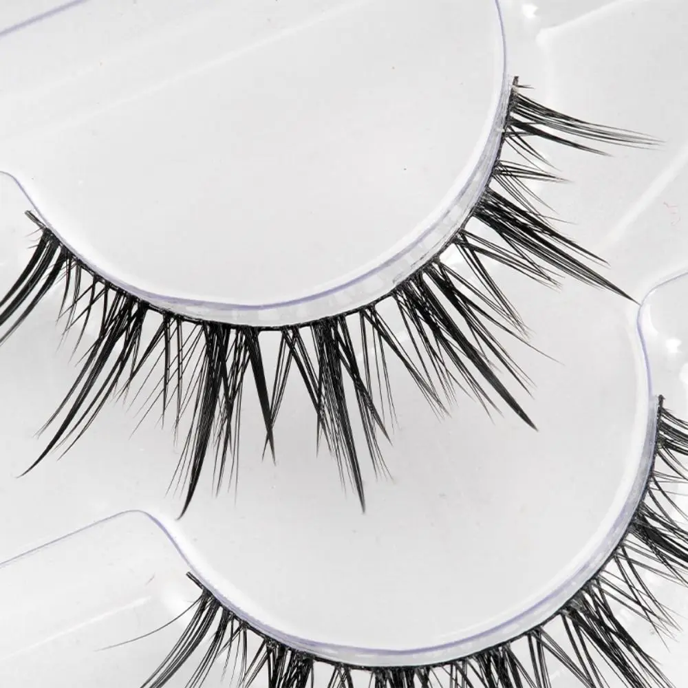 8 Paar Pfropfen, natürlicher Look, kleiner Teufel, Vollstreifen-Wimpern, dichte, gekräuselte falsche Wimpern, DIY weiche Wimpern, Make-up