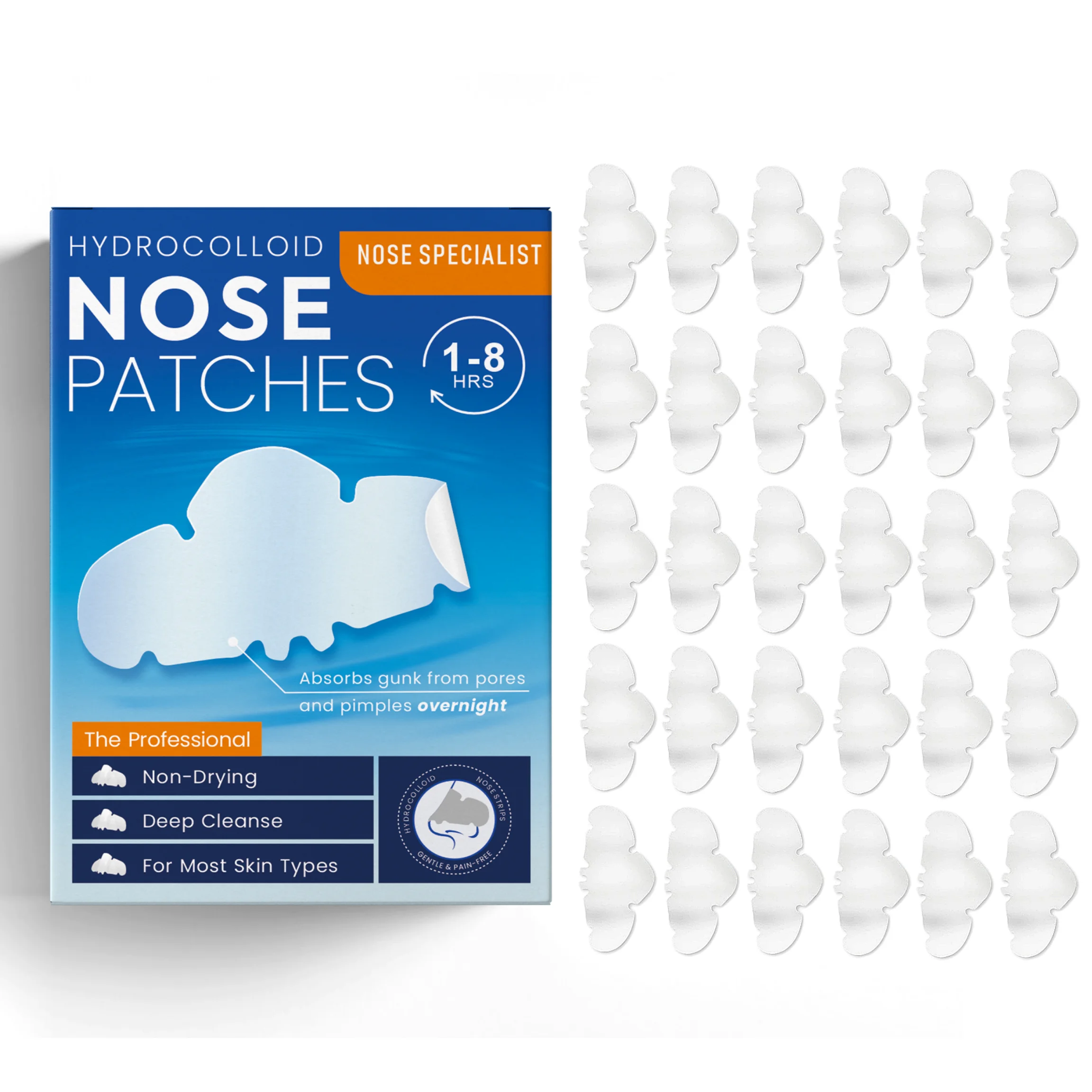 30 pieces of facial acne patches, concealer patches, pimples patches, ultra-thin invisible breathable hydrogel