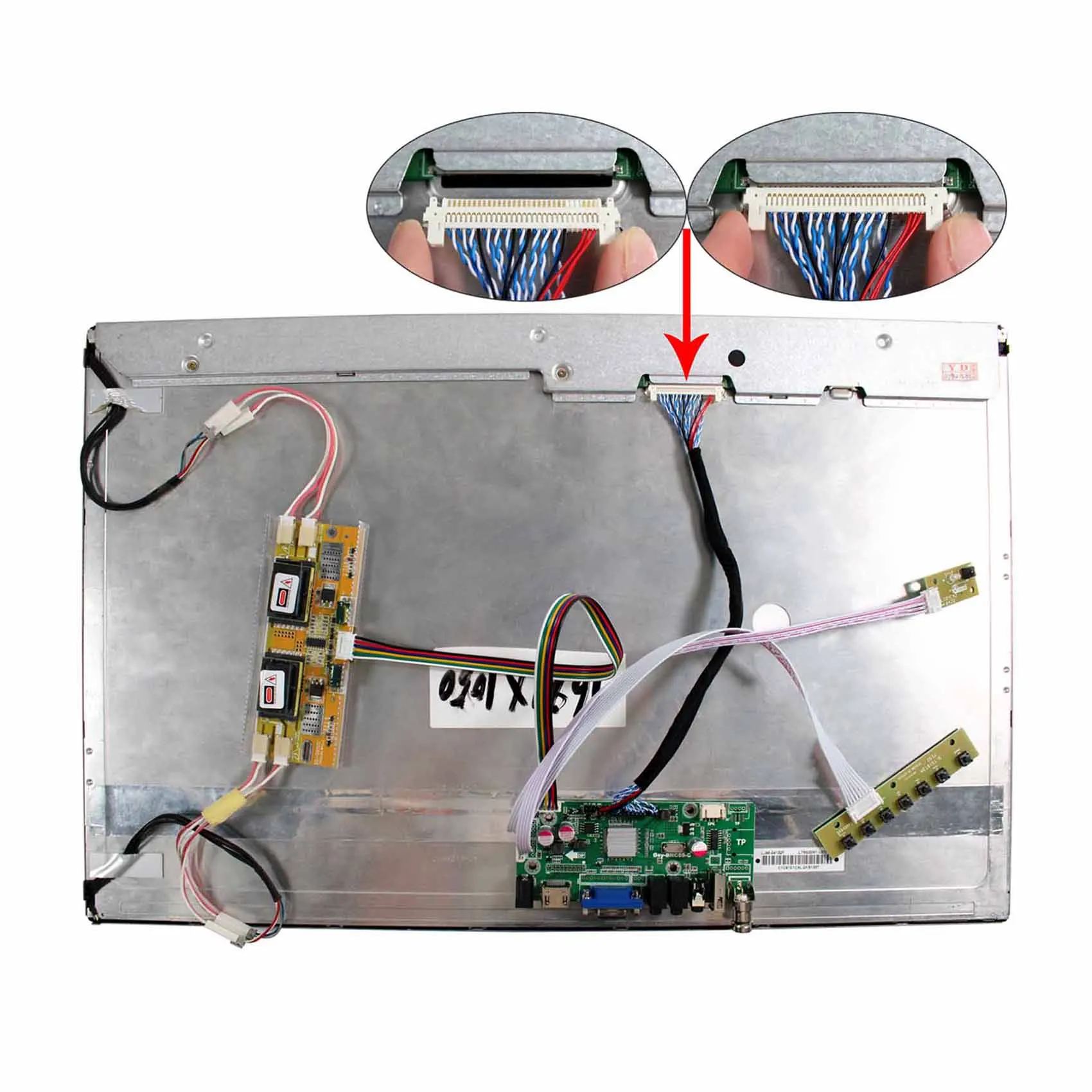 For 20.1inch 22inch 30pin 4CCFL 1680x1050 M201EW02 V8 M220EW01 V0 TFT-LCD Screen HD-MI VGA 2AV USB LCD Controller Board