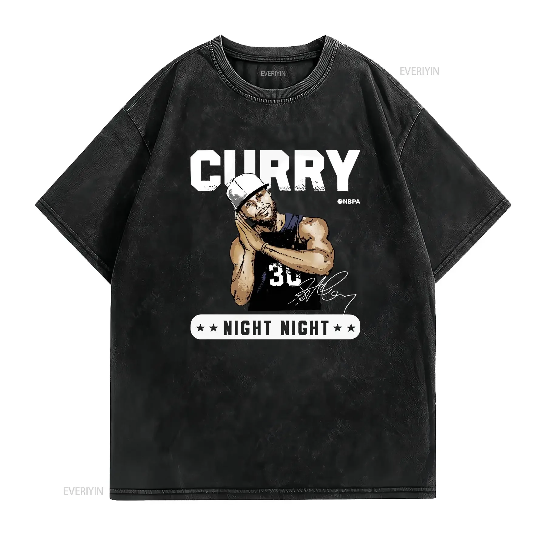 SALE Steph Curry Night Signature T Shirt vintage Washed Comfortable designer clothes graphic Unisex fashion Stylish streetwear