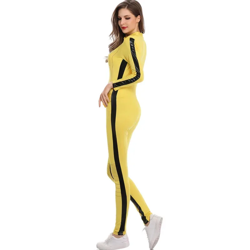 

Kill Bill The Bride Beatrix Kiddo Cosplay Costume Kung Fu Jumpsuit for Women Halloween Carnival Mardi Gras Costumes Christmas
