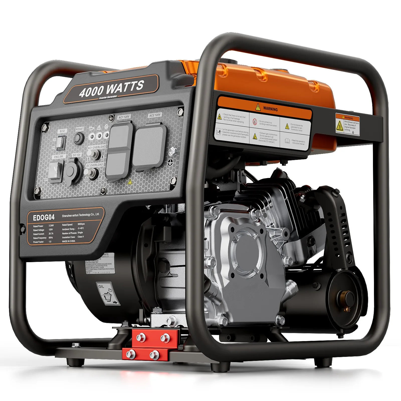 

4000W Gas Generator Inverter Portable Home Camping 208CC 4-Stroke OHV