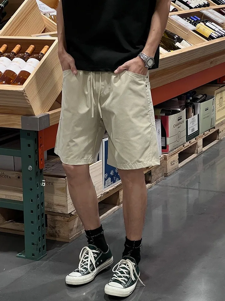 

Летние повседневные свободные мужские шорты Entong: тонкие, быстросохнущие, спортивные, длиной до колена, модные, из полиэстера, для активного отдыха молодежи