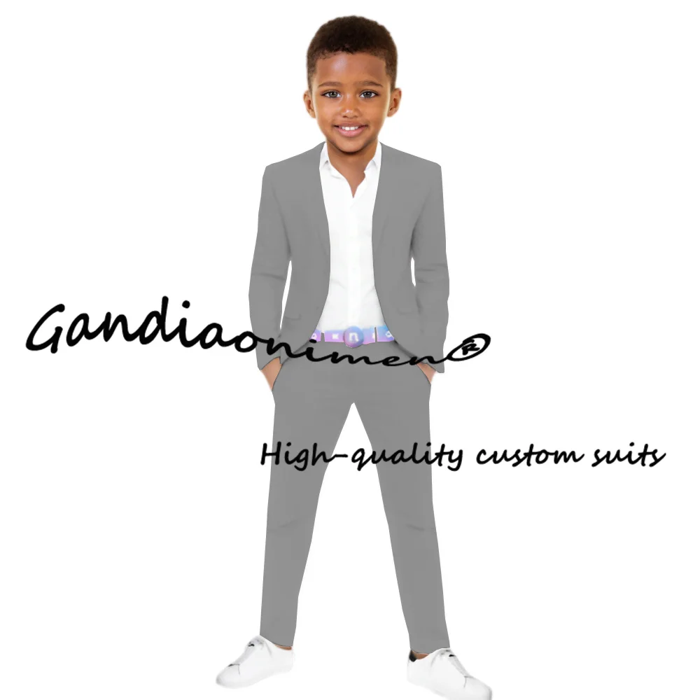 Suit for Boy Jacket Pants 2-Piece Set Pink Blazer Wedding Tuxedo Kids Slim Fit 2-16 Years Custom Outfit