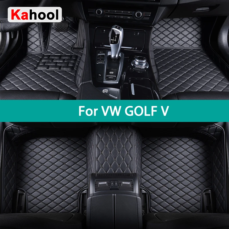 

KAHOOL Custom Car Floor Mats For VW GOLF IV V 1997-2008 4th 5th Auto Carpets Foot Coche Accessorie