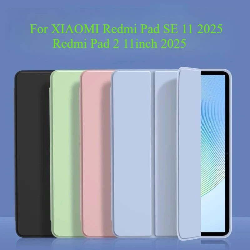 

New Smart Tablet Case for XIAOMI Redmi Pad SE 2025 Case for Pad2 11Inch Official Liquid Silicone Soft Shockproof Proetct Cover