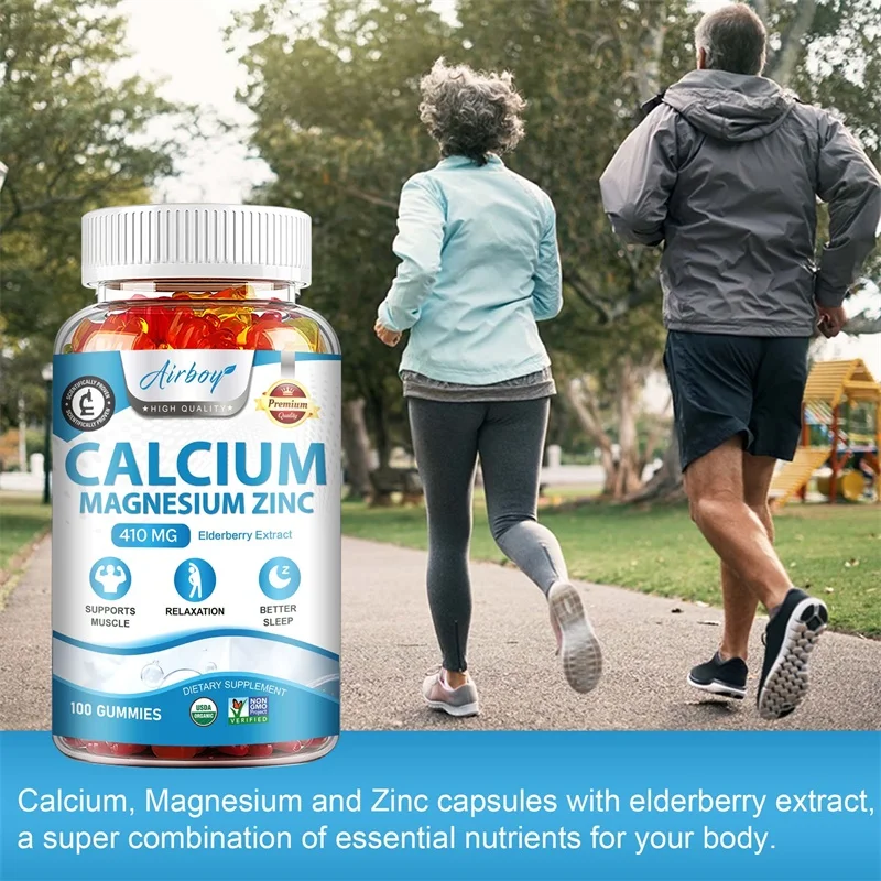 

Магниевые цинковые жевательные конфеты с кальциями — добавка глицината магния для поддержки здоровья мышц, нервов, суставов и сердец