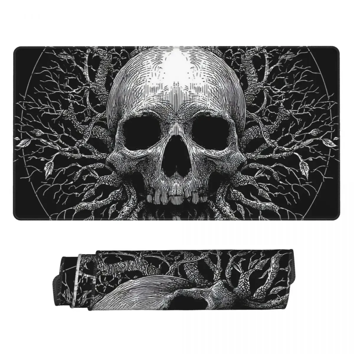 Large Mouse Pad Skeleton Tree Printed Gamer PC Laptop Mats Keyboard Carpet Computer Gaming Office Accessories Desk Mat