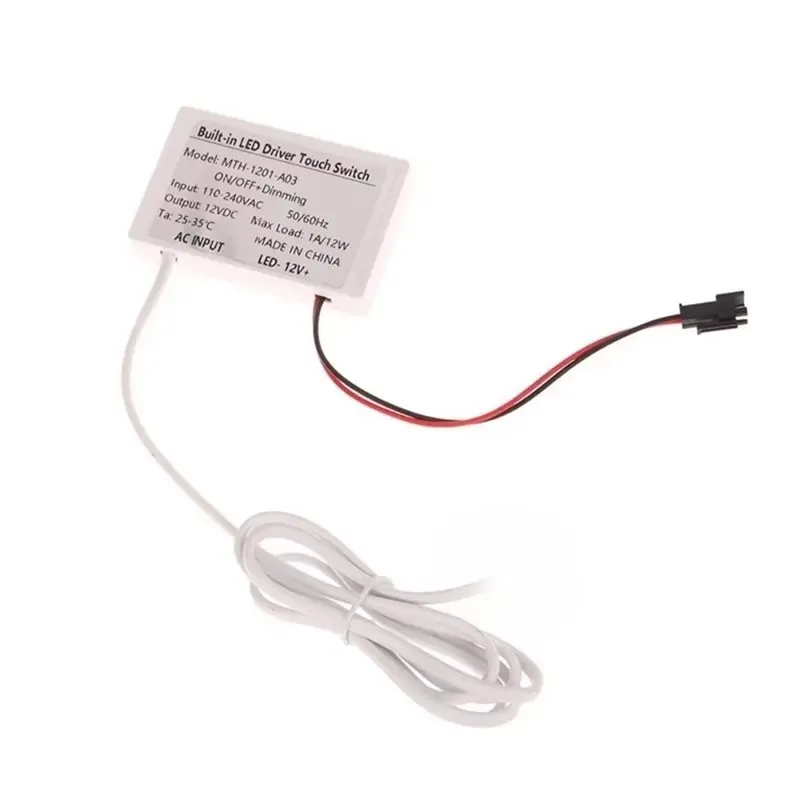 

Сенсорный выключатель B03B-AC110V-240V для зеркал (1-5 мм), сенсорный выключатель для LED-подсветки 12В, высокочувствительный сенсорный датчик, вилка EU