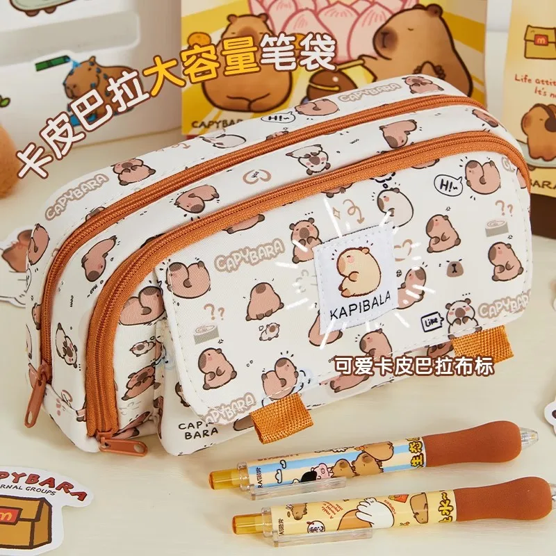 

Новый милый маленький пенал Capibala для студентов с высоким внешним видом и многофункциональной канцелярской сумкой большой емкости