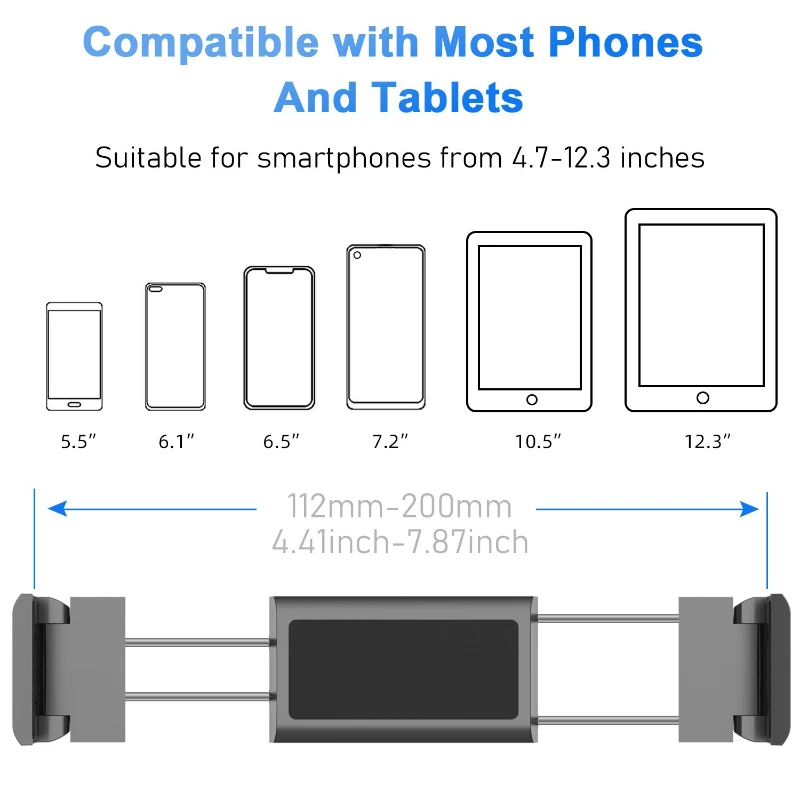 Car Mobile Phone I Bracket Rear Pillow Rear Row Watching Drama Telescopic Tablet Rear Seat Support Frame Rear Row Headrest