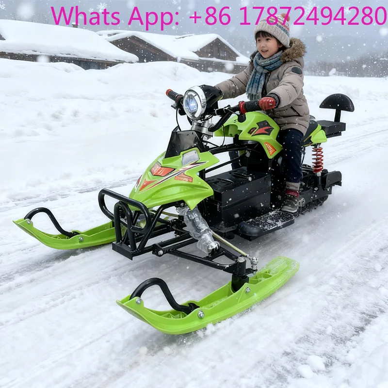 Factory Price 48v 20A Electric Snowmobile Winter Sports Adult Snowmobile High-quality Two-seater Snowmobile Racing