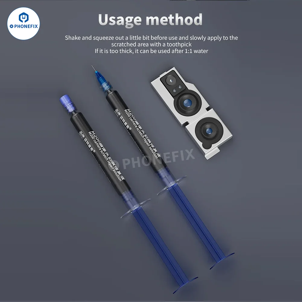 LANRUI M200 3ML Camera Lens Scratch Repair Liquid for iPhone Mobile Phone Repair Camera Spots Scratch Corruption Repair Solution
