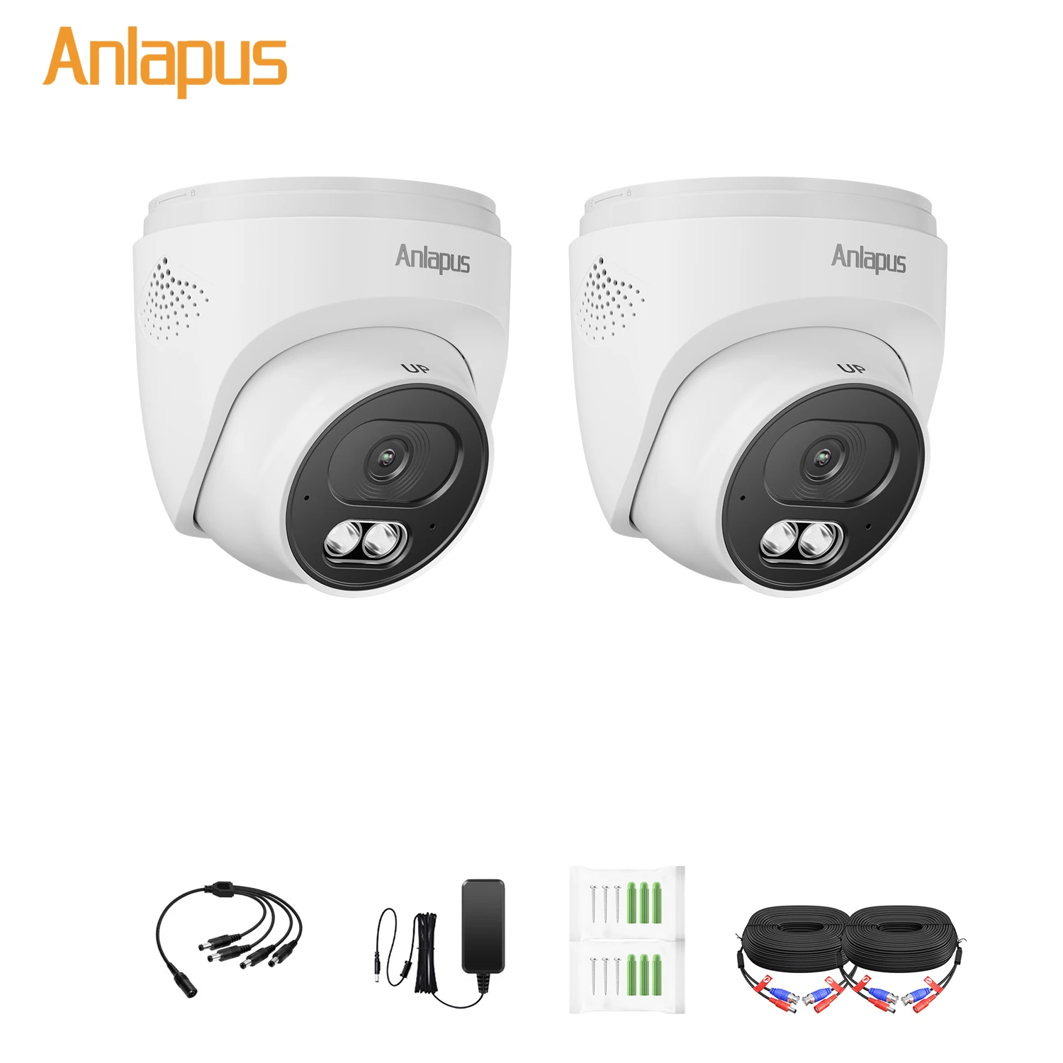 Anlapus 4K Security Cameras for Home Surveillance 8MP Outdoor Indoor Wired CCTV Add-On Dome Camera with Audio Only Compatible Anlapus 4K DVR System