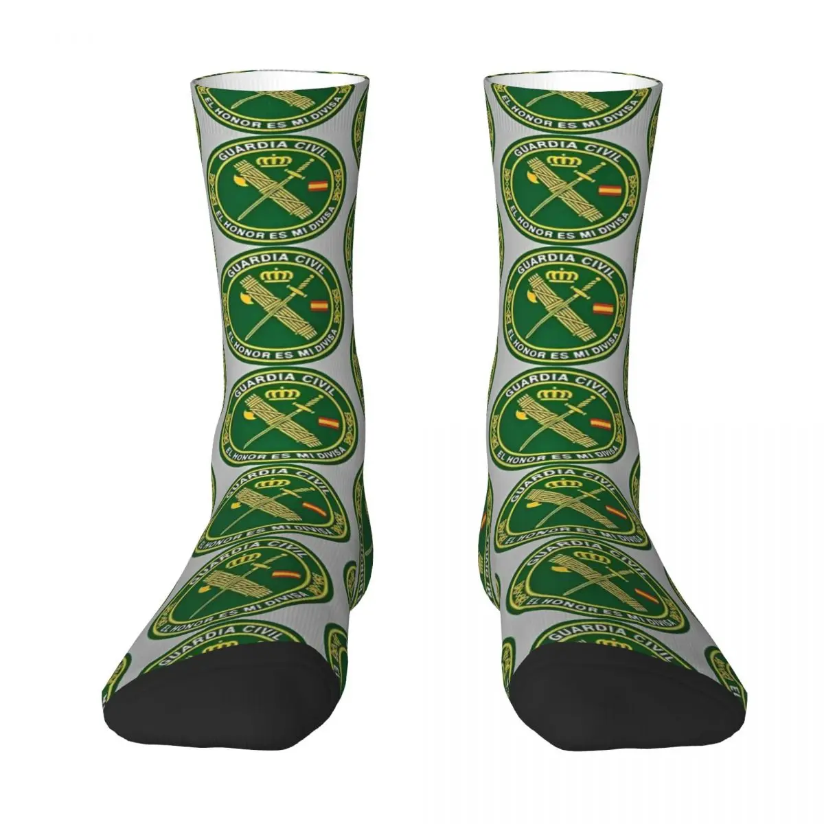 Spanish Guard Civil Logo Socks Spain Kawaii Stockings Autumn Non Slip Men Socks Soft Printed Outdoor Socks