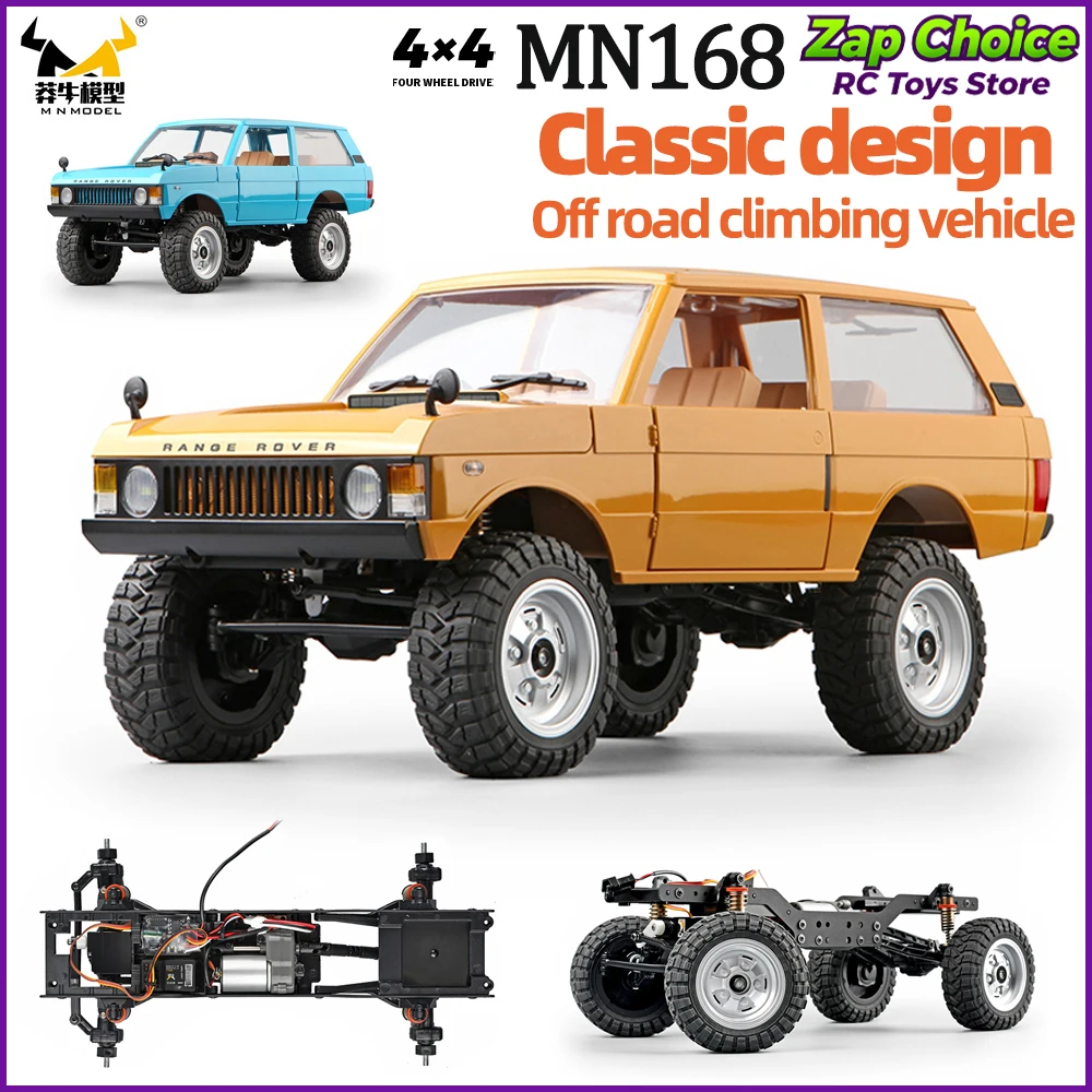 Mangniu MN168 1/12 RC Car 280 Motor 4WD Electric RC Off-Road Rock Climbing Truck with Metal Chassis 2.4G Toy Gift for Boy Adult