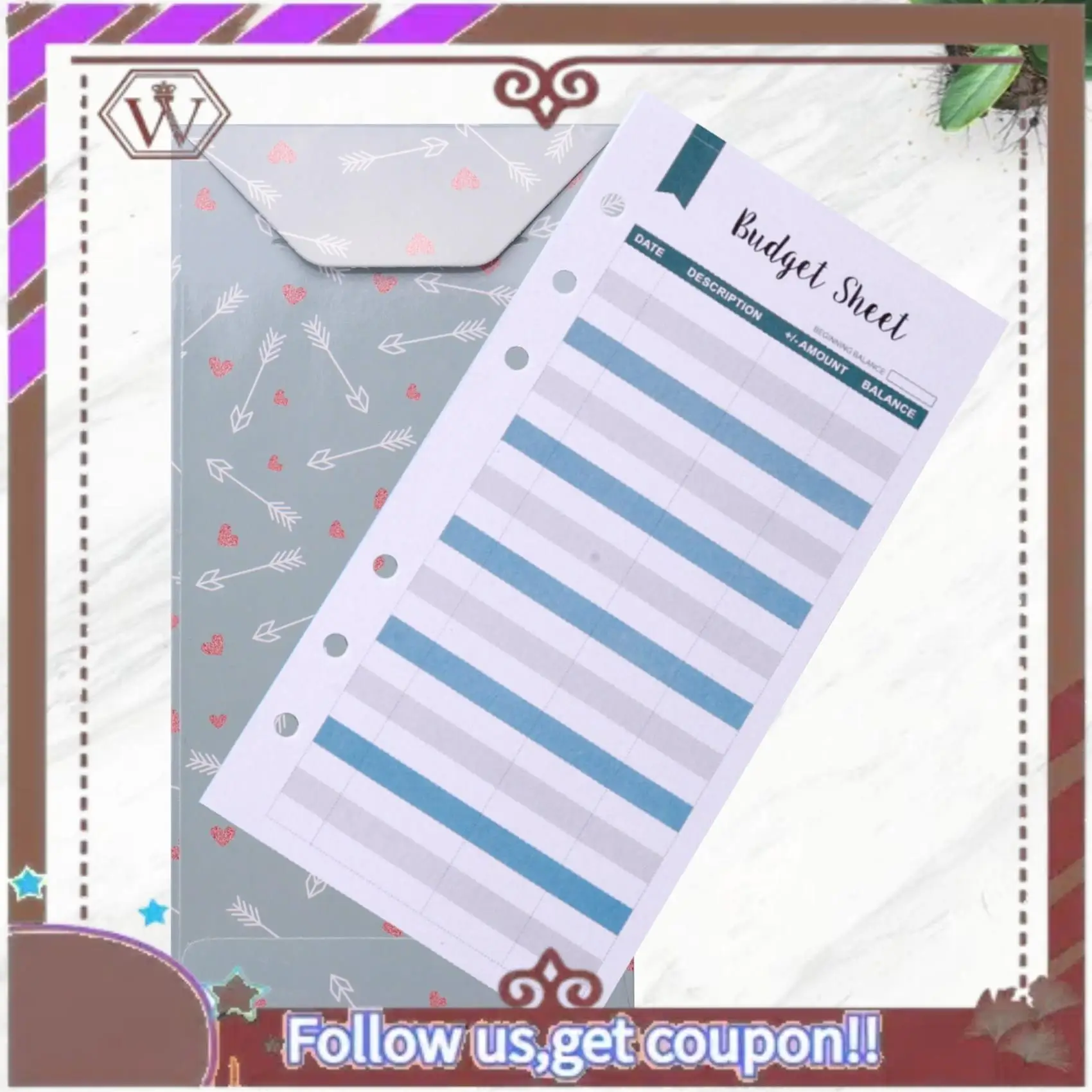 ABBG-12 Packs Budget Envelopes Laminated Cash Envelope For Budgeting And Saving Money Waterproof Finance Keeper Organizer