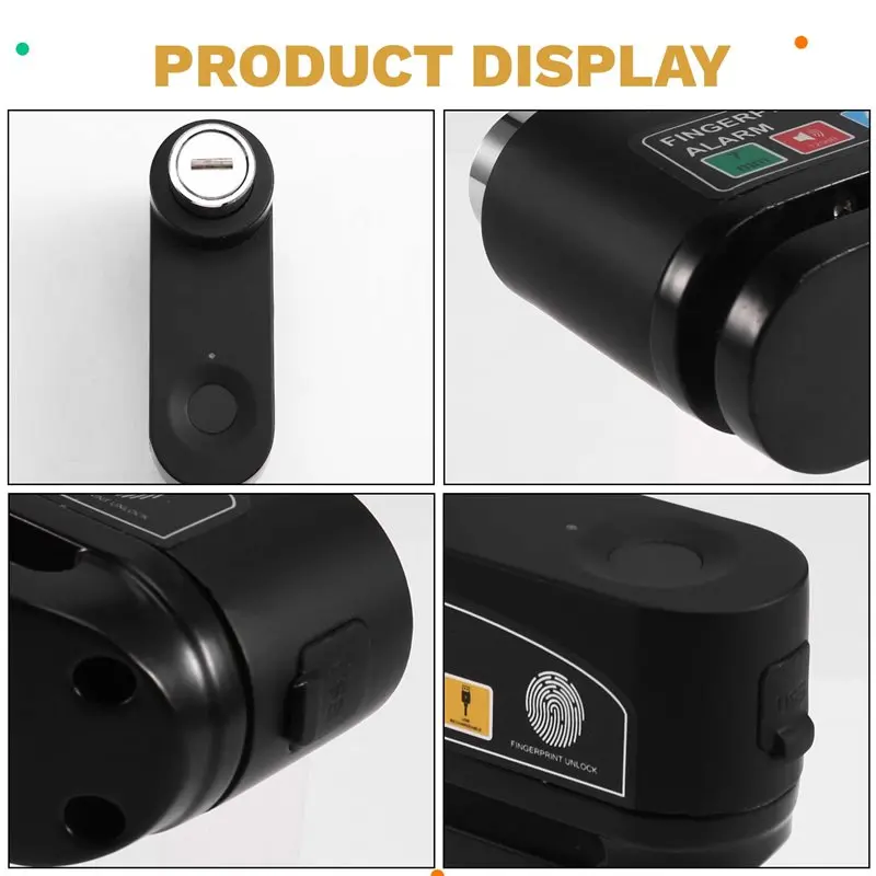 【NUOVISSIMO】Per lucchetto freno a disco moto antifurto sicurezza moto allarme disco ruota lucchetto disco per bici