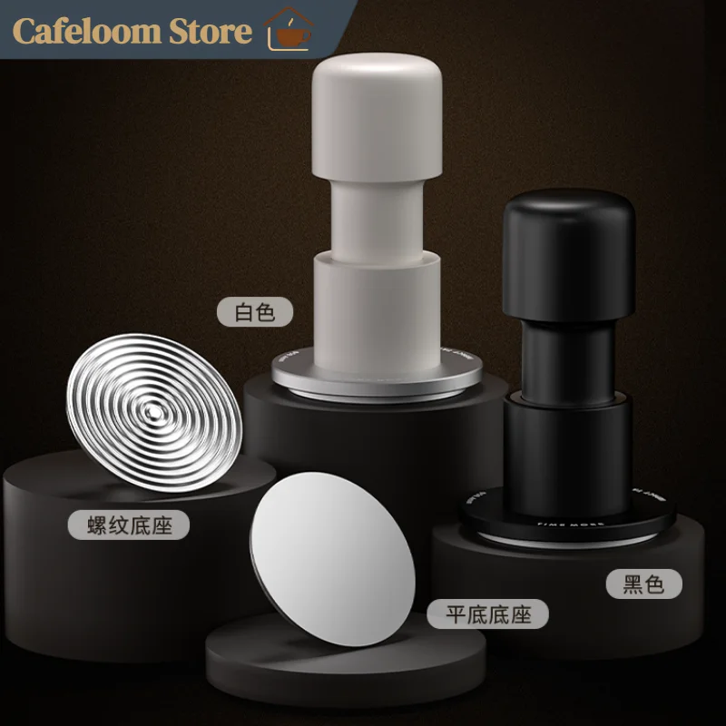 Timemore Punch Impact Espresso Tamper 58.4mm Flat Base Espresso Hand Tamper Labor‑Saving Spring Rebound Coffee Press For Espress