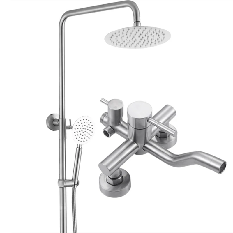 Système de douche de bain contemporain, robinet en acier inoxydable 304, ensemble de centre commercial, douche de qualité supérieure