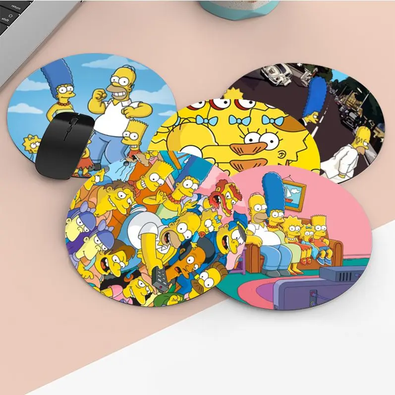 

Disney Cartoon Simpsons Small Round Thickened Mouse Pad Oversized Gaming Keyboard Set Accessories For Teen Girls Bedroom