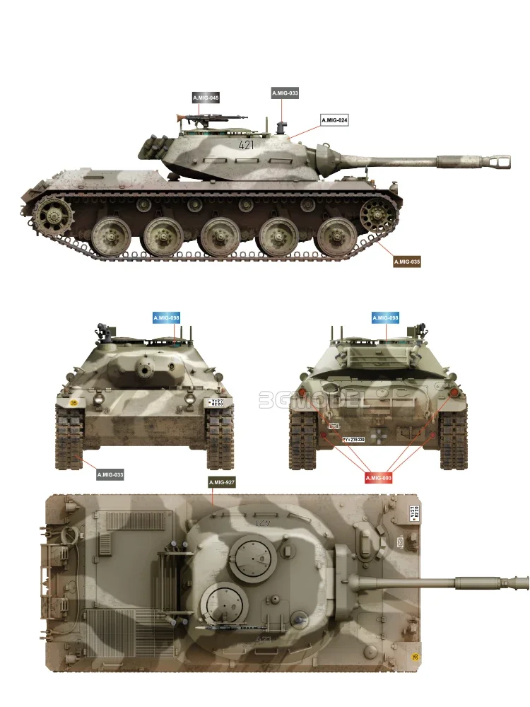 Divertido Hobby kit de modelo de tanque ensamblado 35A055 Ru251 Spähpanzer tanque de reconocimiento de luz 1/35