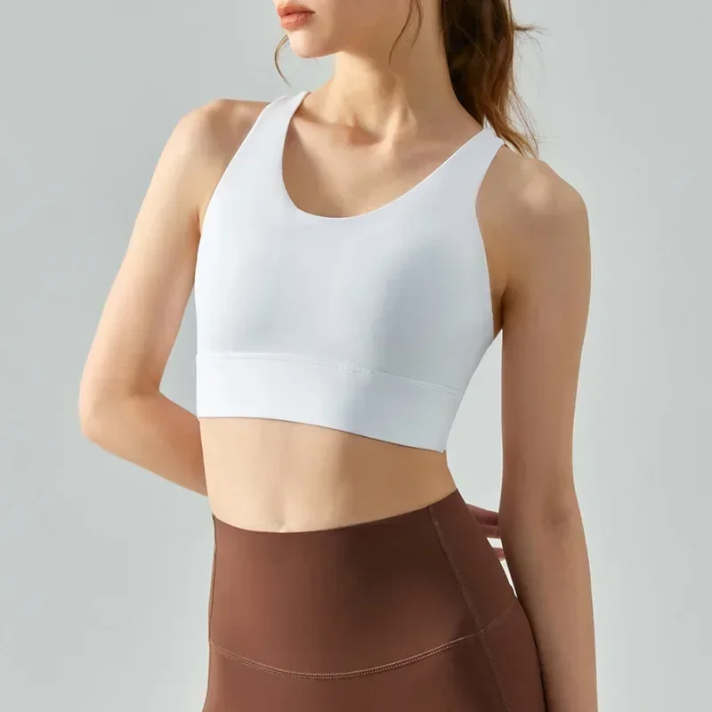 Soutien-gorge de yoga en composite sans couture avec grande poitrine et petit dos, coussretours de poitrine en une pièce, soutien-gorge de sport en glaand