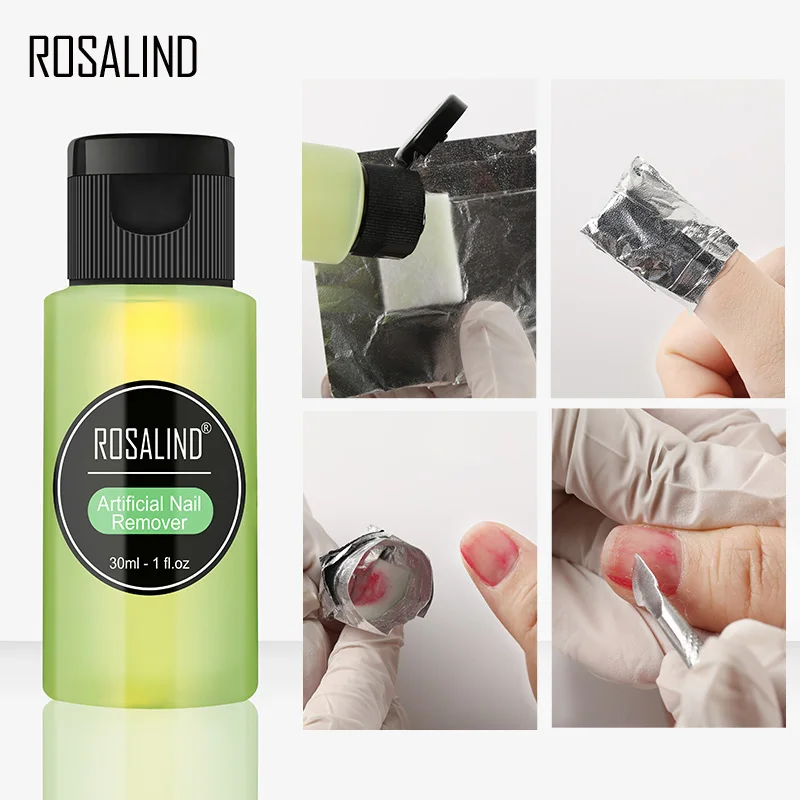 ROSALIND-limpiador de superficie de uñas, Gel UV, esmalte de uñas, cepillo adhesivo, restaurador, arte de uñas, removedor de maquillaje, manicura, líquido Acrílico