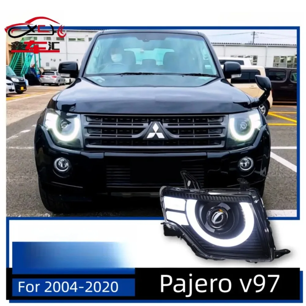 

For 2008-2021 Pajero V97 headlight assembly, Bobcat V93 V95 V87 retrofit LED turn signals and front high and low beam headlight