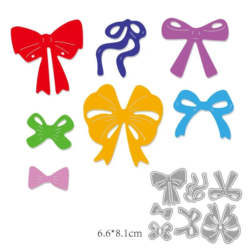 

7Pcs Bow Metal Cut Dies Stencils for Scrapbooking Stamp/Photo Album Decorative Embossing DIY Paper Cards