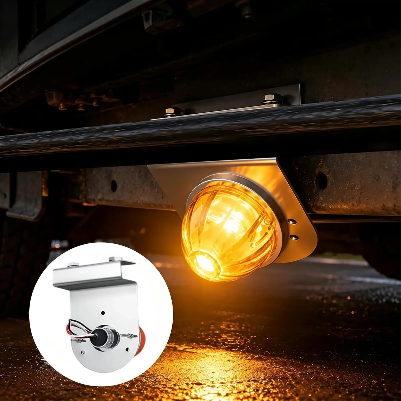 Under Glow Frame Brackets 2 Pieces Adjustable Heavy-Duty Stainless Steel Watermelon Light Frame Clamp Mounts For Trucks Trailer