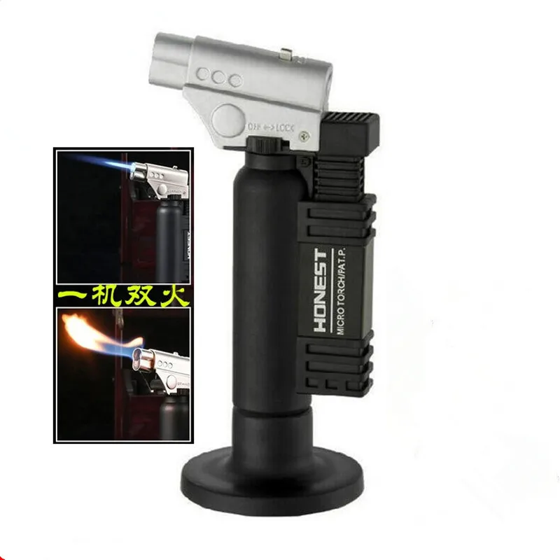 1PC Solder gun Torch burn gas welding torch flamethrower butane burner auto ignition welding Blow Torch for cooking, dental, rep