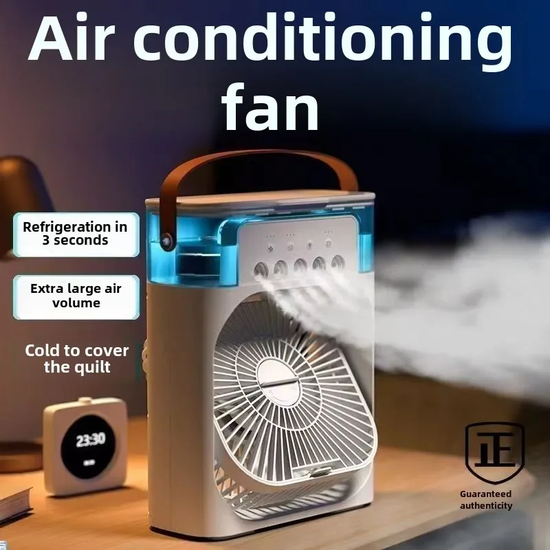 Añadir cubo de hielo ventilador de refrigeración humidificación en aerosol pequeño ventilador de escritorio potente ventilador eléctrico dormitorio de estudiantes oficina gale.