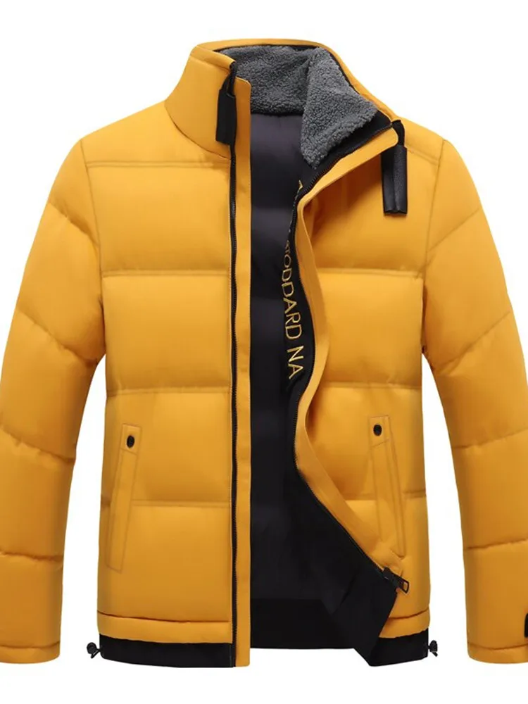 Chaqueta acolchada de algodón para hombre, abrigo grueso y cálido de Color sólido, informal, holgado y cómodo, talla grande, novedad de otoño e invierno, 2024