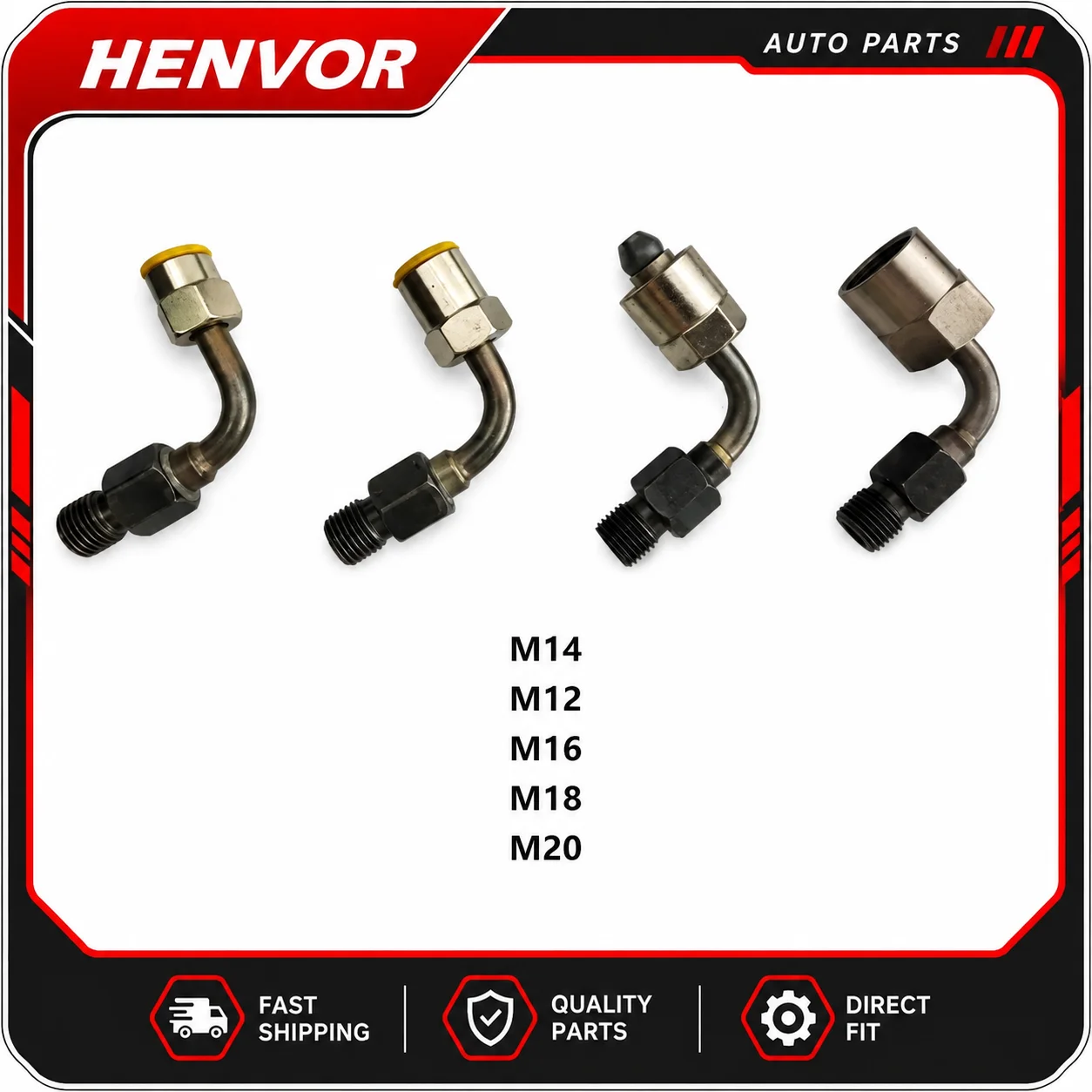 2500Bar CRIN Injector Pump Test Conversion Tube Pipe Connector Joints M14 M12 M16 M18 M20