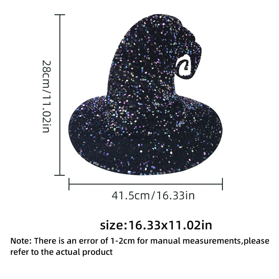 Chapeau de sorcière Halloween chapeau de sorcière paillettes chapeau le plus lourd scène atmosphère vacances fête habiller chapeau Cosplay chapeau décoratif