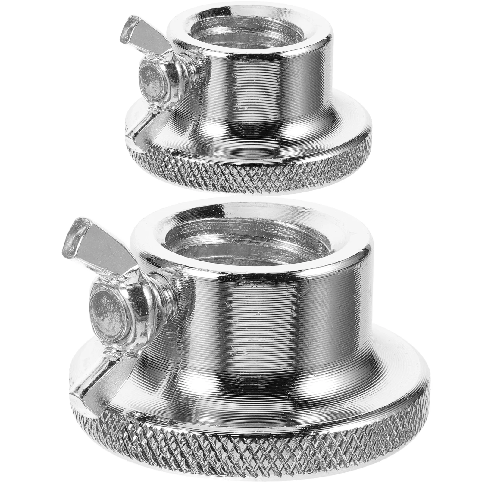 2PCS 25cm Double Lock Hex Nuts Casting Iron Anti-slip Screw Clamps for Barbell Dumbell Weight Lifting (Silver)