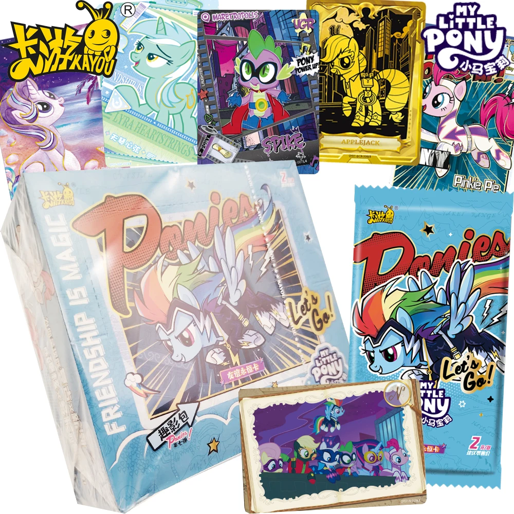 

New Kayou Genuine My Little Pony Collection Cards Applejack Twilight Sparkle Shining Moment Black Gold Art Cards Hobbies Gifts