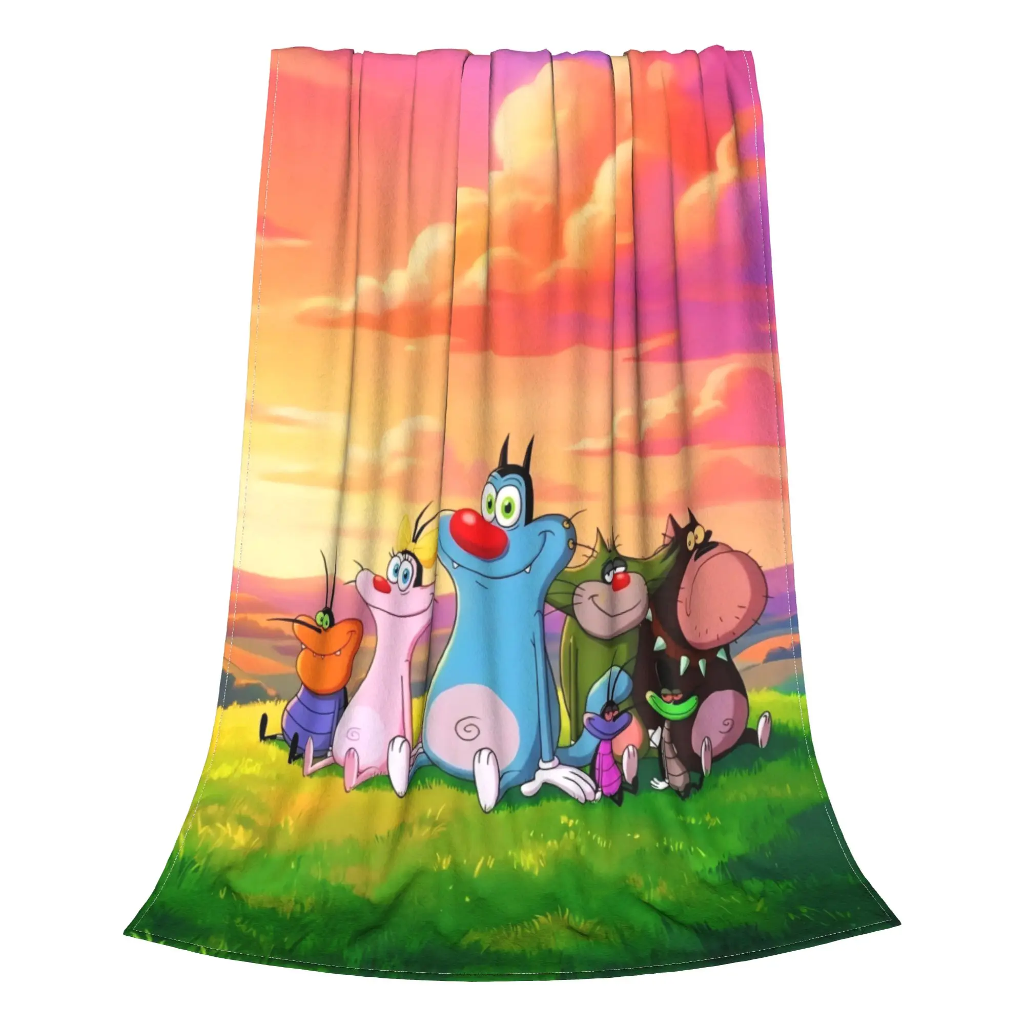 Oggy and the Cockroaches Blanket Summer  Breathable Ultra-Soft Throw Blankets For Sofa Couch  Plush Thin Quilt