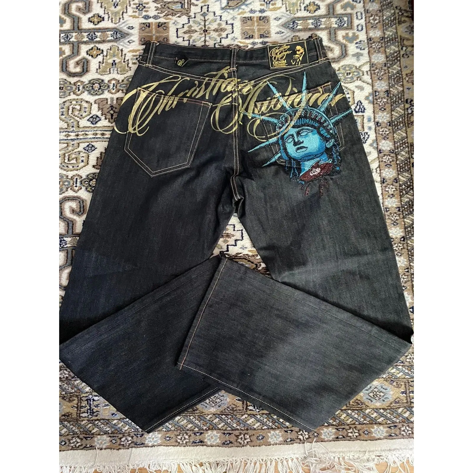 

Винтажные джинсы Liber Diamo: повседневные, износостойкие, с нейтральной посадкой, на шнурке, устойчивые к деформации