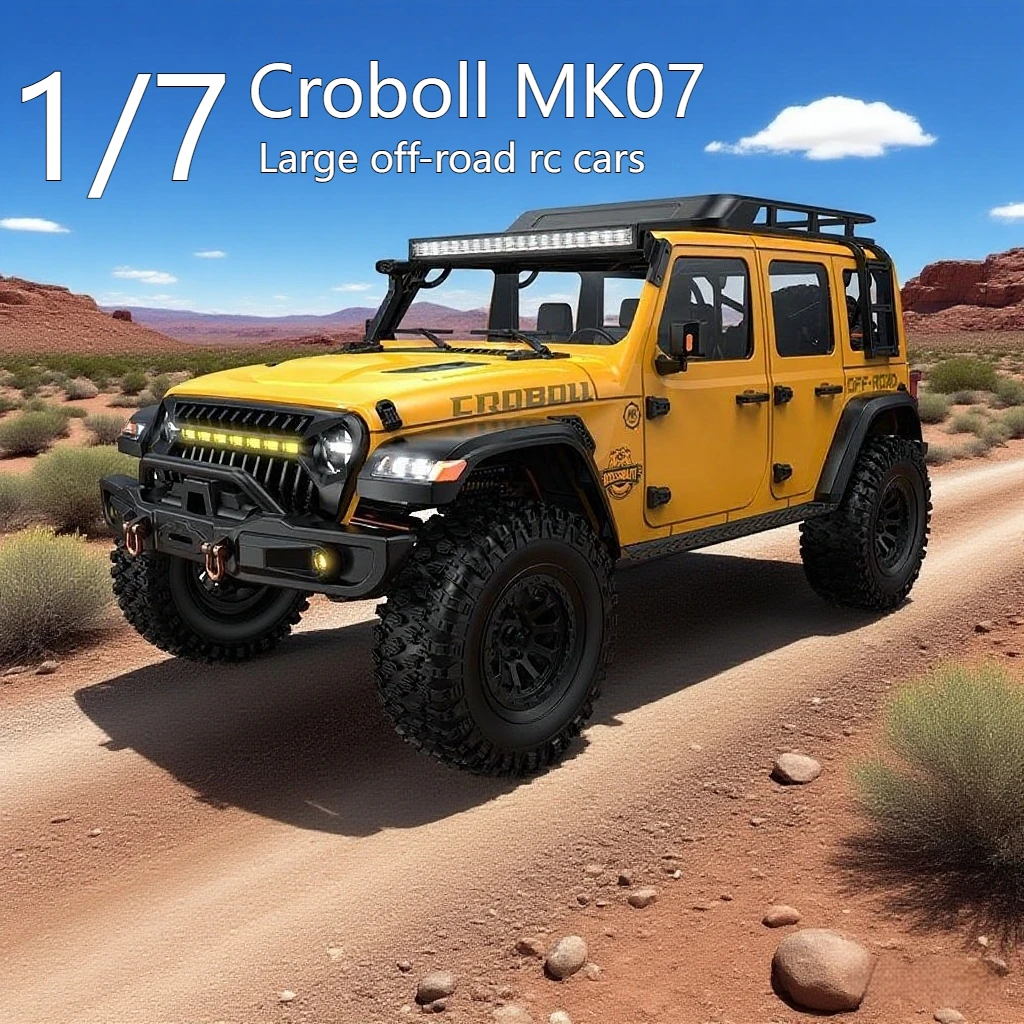 

Crobol Mk07 Large Off-Road RC Car 1/7 Scale Remote Control Electric Climbing Vehicle with Differential Lock Dual Speed Feature