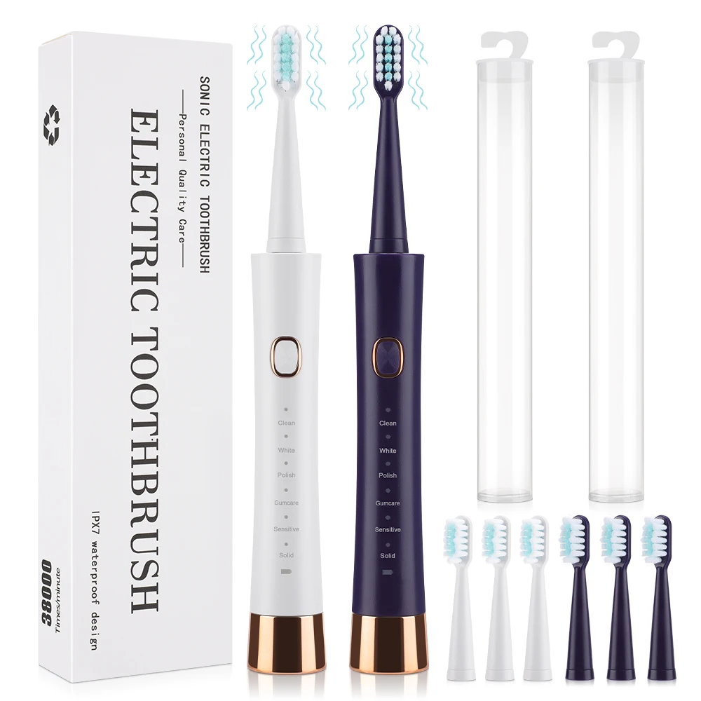 Electric Toothbrush Sonic Electric Toothbrush For Teeth Brushes Vibration Dental Tooth Cleaner USB Rechargeable Tooth Brush Case