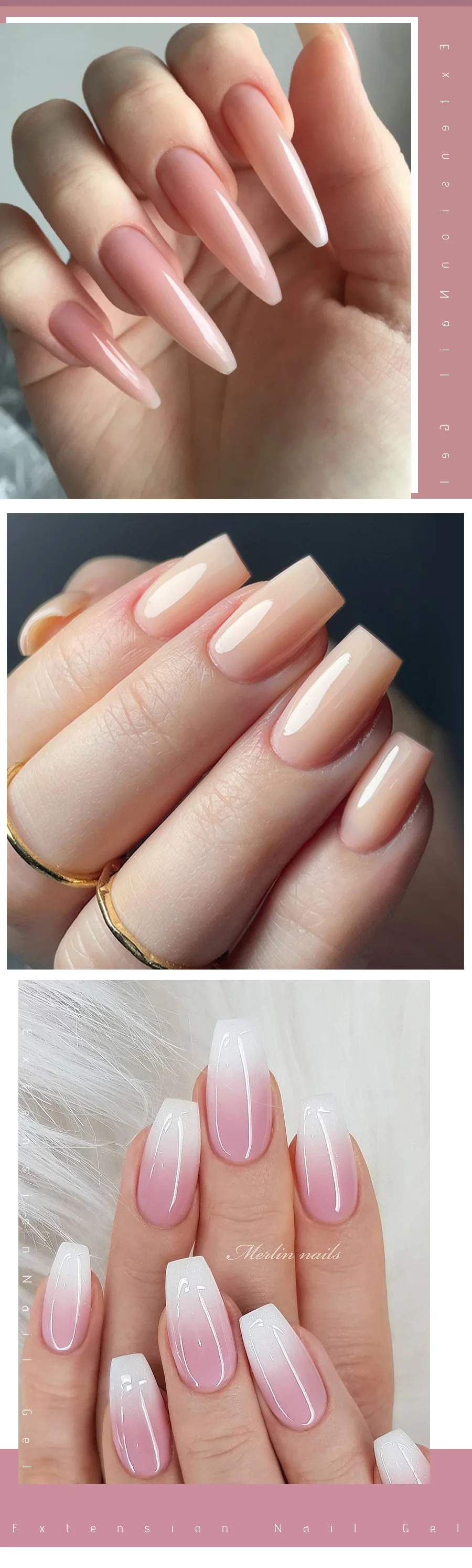 UR SUGAR 15ml Quick Extension Gel Pink White Nude Color Nail Gel Polish Semi Permanent Varnish UV LED Gel Soak Off Manicure