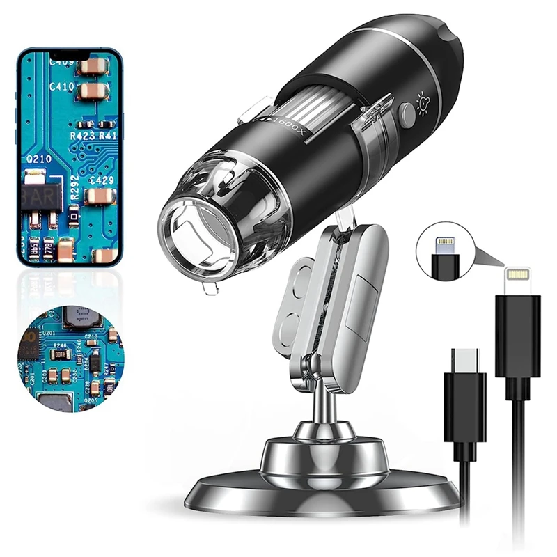 

1 комплект USB 1440P HD инспекционная камера 50X-1600X увеличение карманные микроскопы портативные