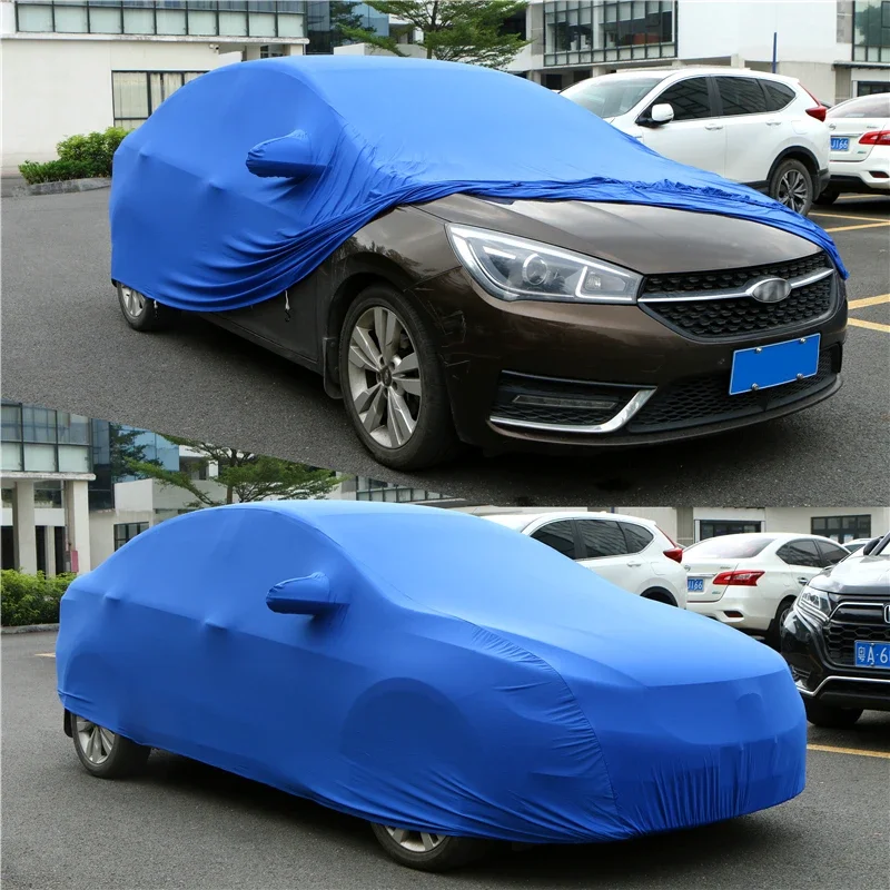 Universal Full Stretch Car Cover Dust Sun Protection Scratchproof UV Full Car Cover Protection Customized Logo for BMW Audi Benz